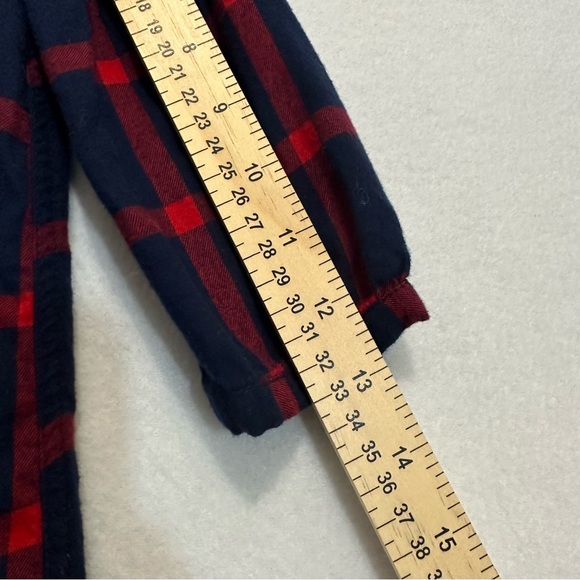 Crewcuts Girls Plaid Dress Navy Red Long Sleeve Size 5 - Picture 5 of 7
